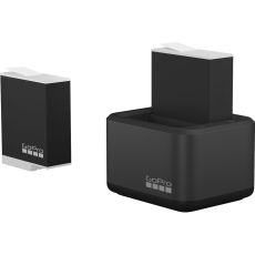 GoPro Dual Battery Charger + Enduro Batt For HERO12 HERO11 HERO10 & HERO9 Black