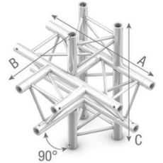 StudioKing Truss T-Cross 90 Degrees 5 Way Apex Up Down